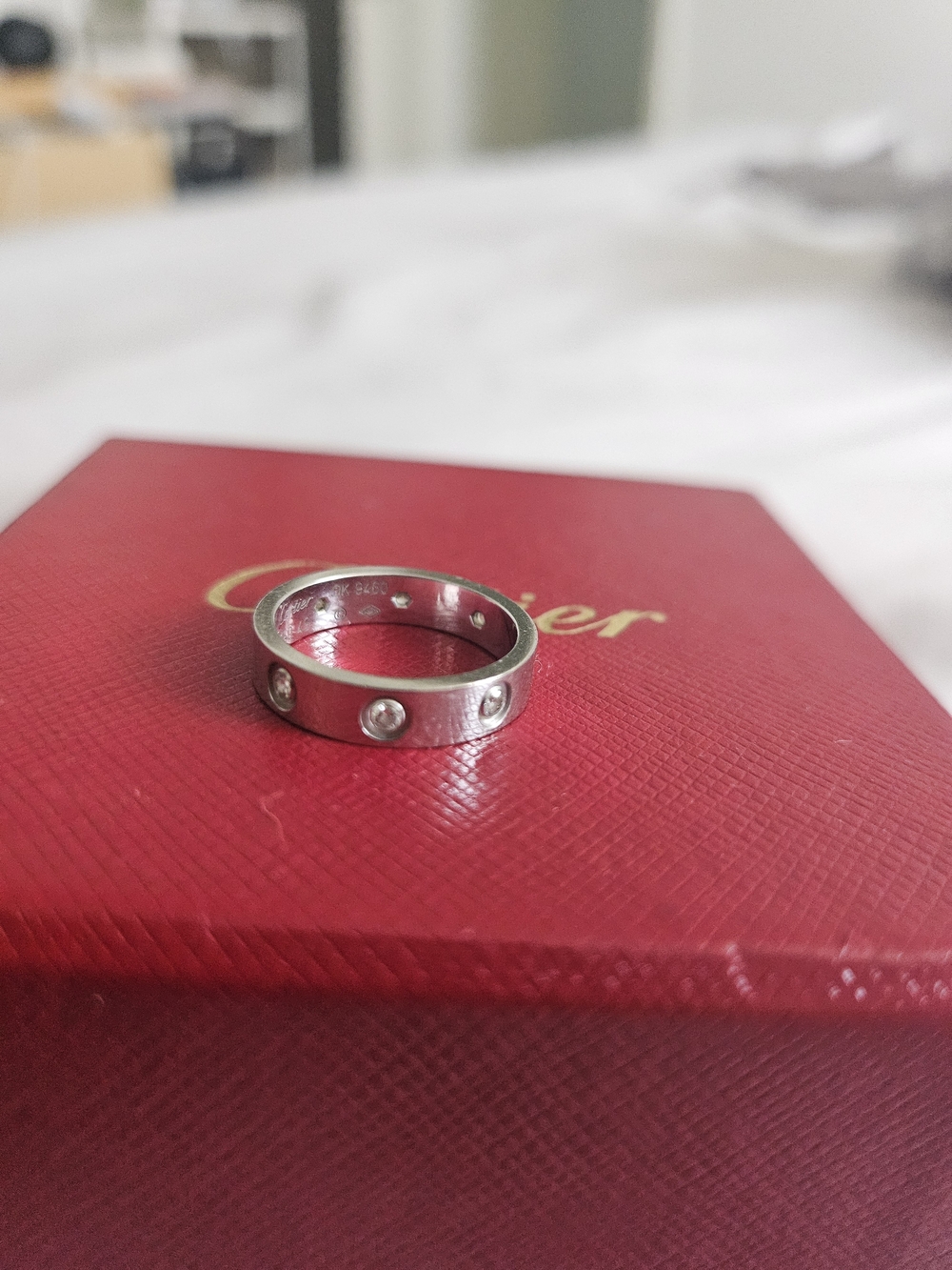 Cartier LOVE Small Model Diamond Band in White Gold - Picture 5 of 6